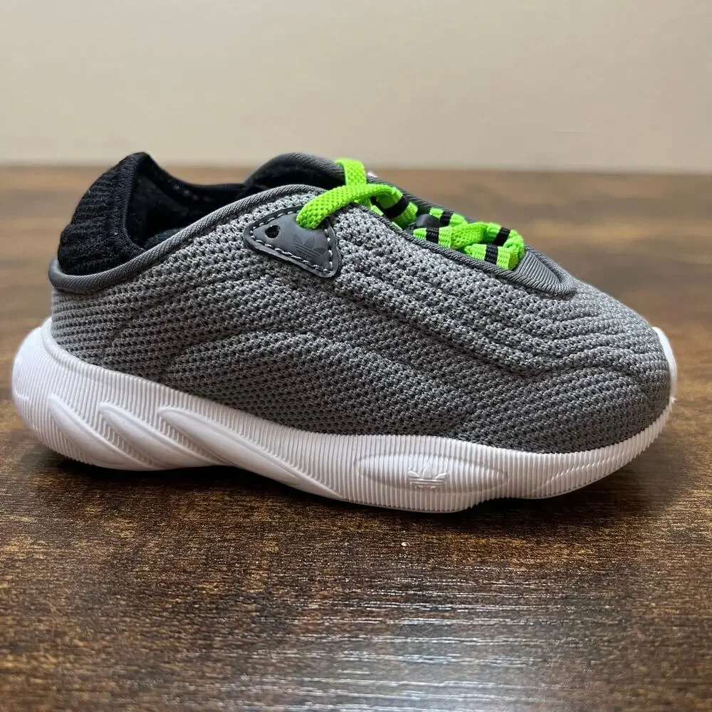 Adidas Adifom SLTN Shoe 6 Kids Toddler Unisex Gray Sneakers Ortholite Lace Up